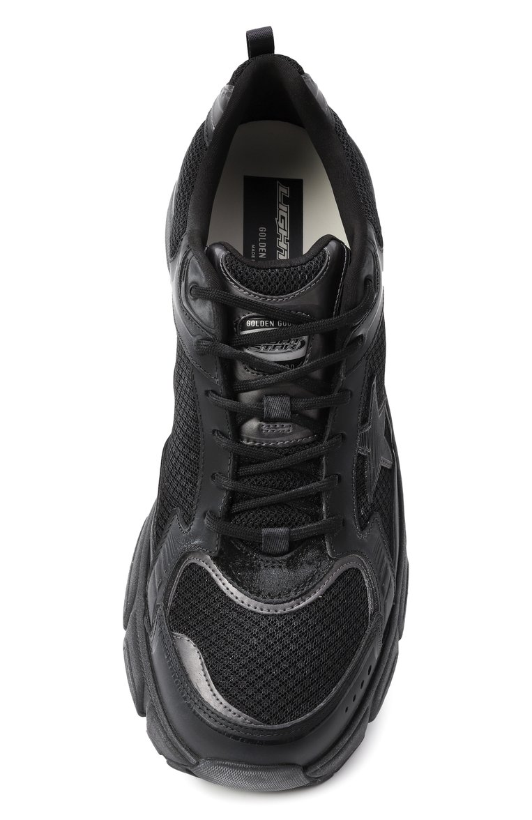 Мужски�е комбинированные кроссовки lightstar GOLDEN GOOSE DELUXE BRAND черного цвета, арт. GMF00724.F006473 | Фото 6 (Материал внутренний: Текстиль; Материал внешний: Текстиль, Натуральная кожа; Подошва: Массивная; Кросс-КТ: Низкие; Материал утеплителя: Без утеплителя; Стили: Классический)