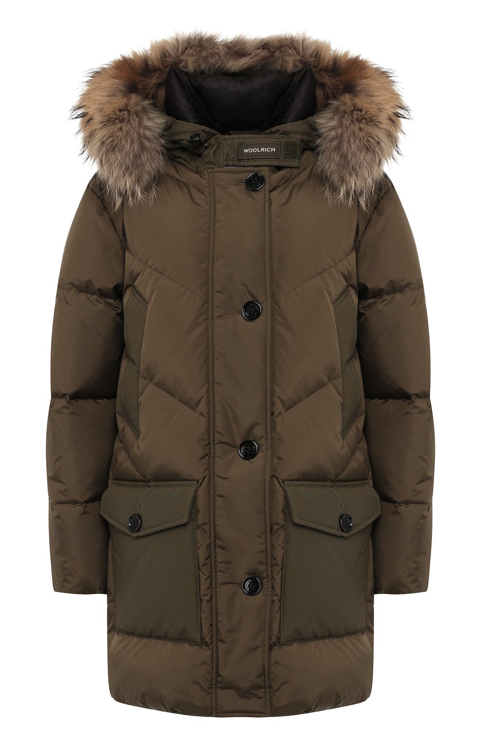 Пуховик woolrich logo WOOLRICH хаки цвета по цене 79950 руб., арт. WWCPS2789/UT1708, фото 1 Пуховик woolrich logo WOOLRICH, арт. WWCPS2789/UT1708, фото 1