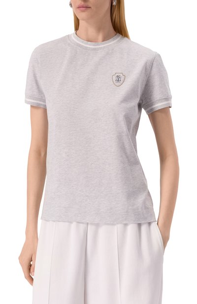 Хлопковая футболка BRUNELLO CUCINELLI, арт. M0T81VD110, фото 3