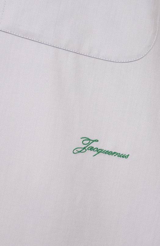 Хлопковая рубашка Jacquemus 25E251SH086/1726 Серый  25E251SH086/1726 Фото 6