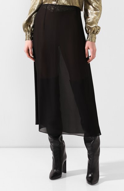 Шелковая юбка SAINT LAURENT, арт. 623880/Y059R, фото 3