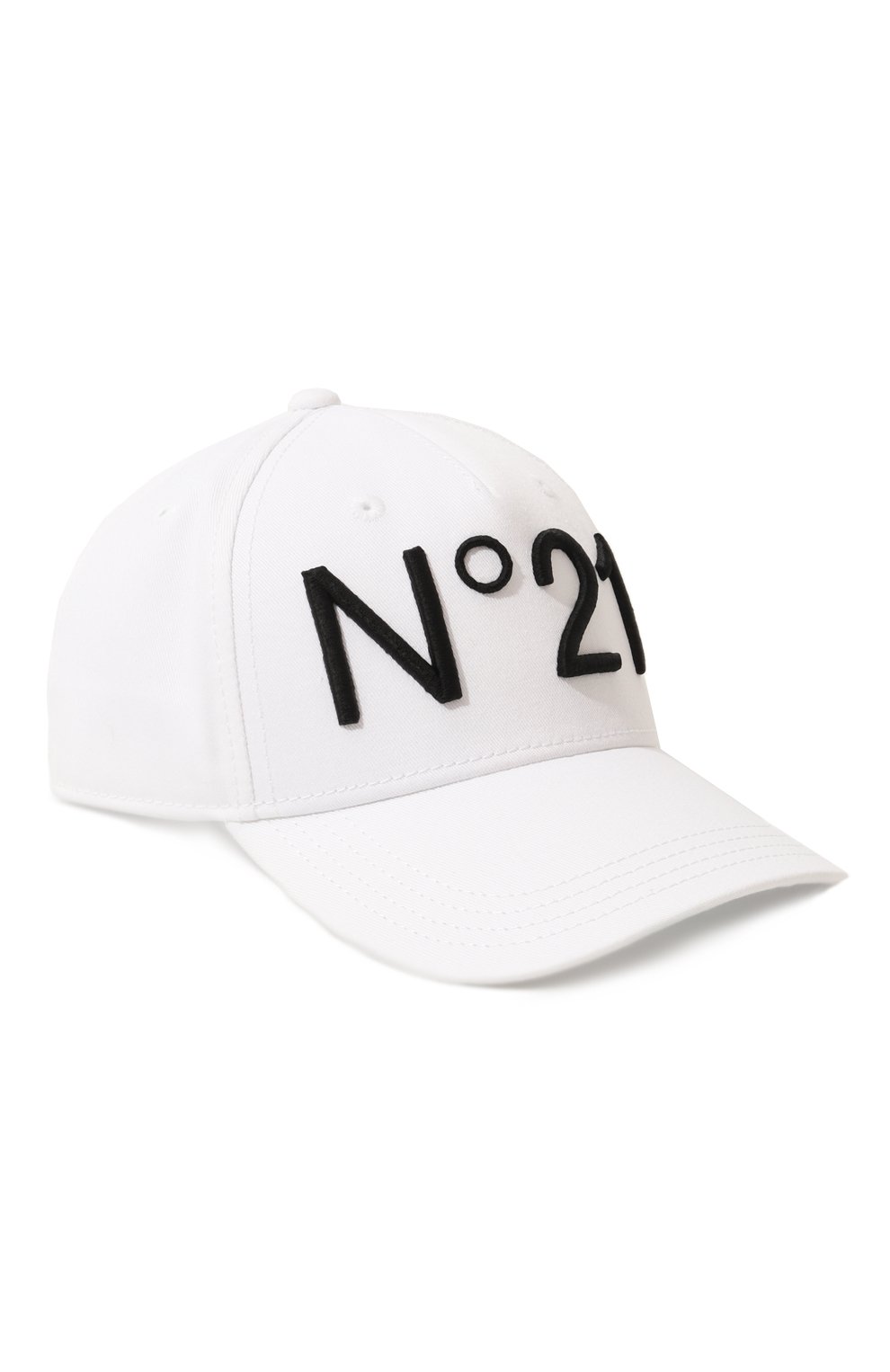 Хлопковая бейсболка N21 белого цвета по цене 6390 руб., арт. N2143F/N0041, фото 1 Хлопковая бейсболка N21, арт. N2143F/N0041, фото 1