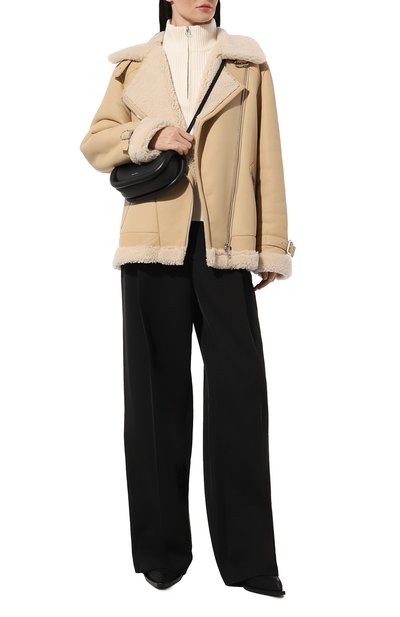 Дубленка из овчины MASLOV светло-бежевого цвета по цене 215010 руб., арт. WS250, фото 2 Дубленка из овчины MASLOV, арт. WS250, фото 2