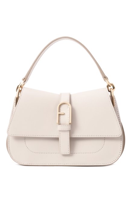 Женская сумка furla flow FURLA кремвого цвета, арт. WB01032/BX2045 | Фото 1 (Материал сплава: Проставлено; Размер: small; Материал: Натуральная кожа; Ремень/цепочка: На ремешке; Драгоценные камни: Проставлено)