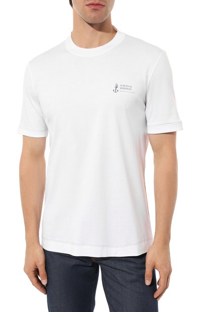 Хлопковая футболка BRUNELLO CUCINELLI, арт. M0T618442P, фото 3