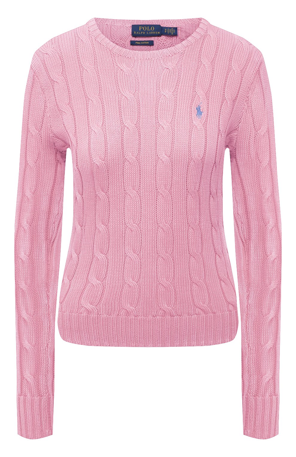 Хлопковый пуловер POLO RALPH LAUREN розового цвета по цене 19650 руб., арт. 211580009, фото 1 Хлопковый пуловер POLO RALPH LAUREN, арт. 211580009, фото 1