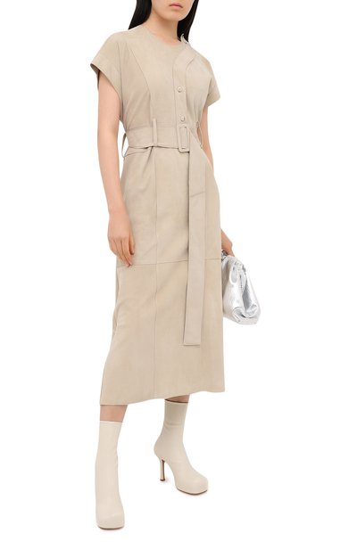 Замшевое платье RUBAN бежевого цвета по цене 130000 руб., арт. RFW20/21-12.1.29.3, фото 2 Замшевое платье RUBAN, арт. RFW20/21-12.1.29.3, фото 2