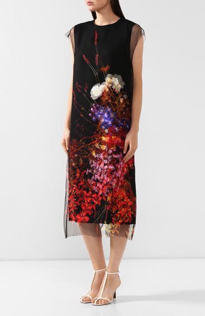 Шелковое платье DRIES VAN NOTEN черного цвета по цене 156000 руб., арт. 192-11049-8129, фото 3 Шелковое платье DRIES VAN NOTEN, арт. 192-11049-8129, фото 3