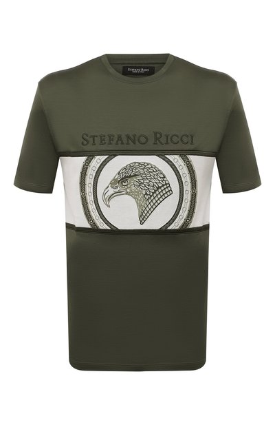 Мужская хлопковая футболка STEFANO RICCI, арт. MNH3202400/TE0001