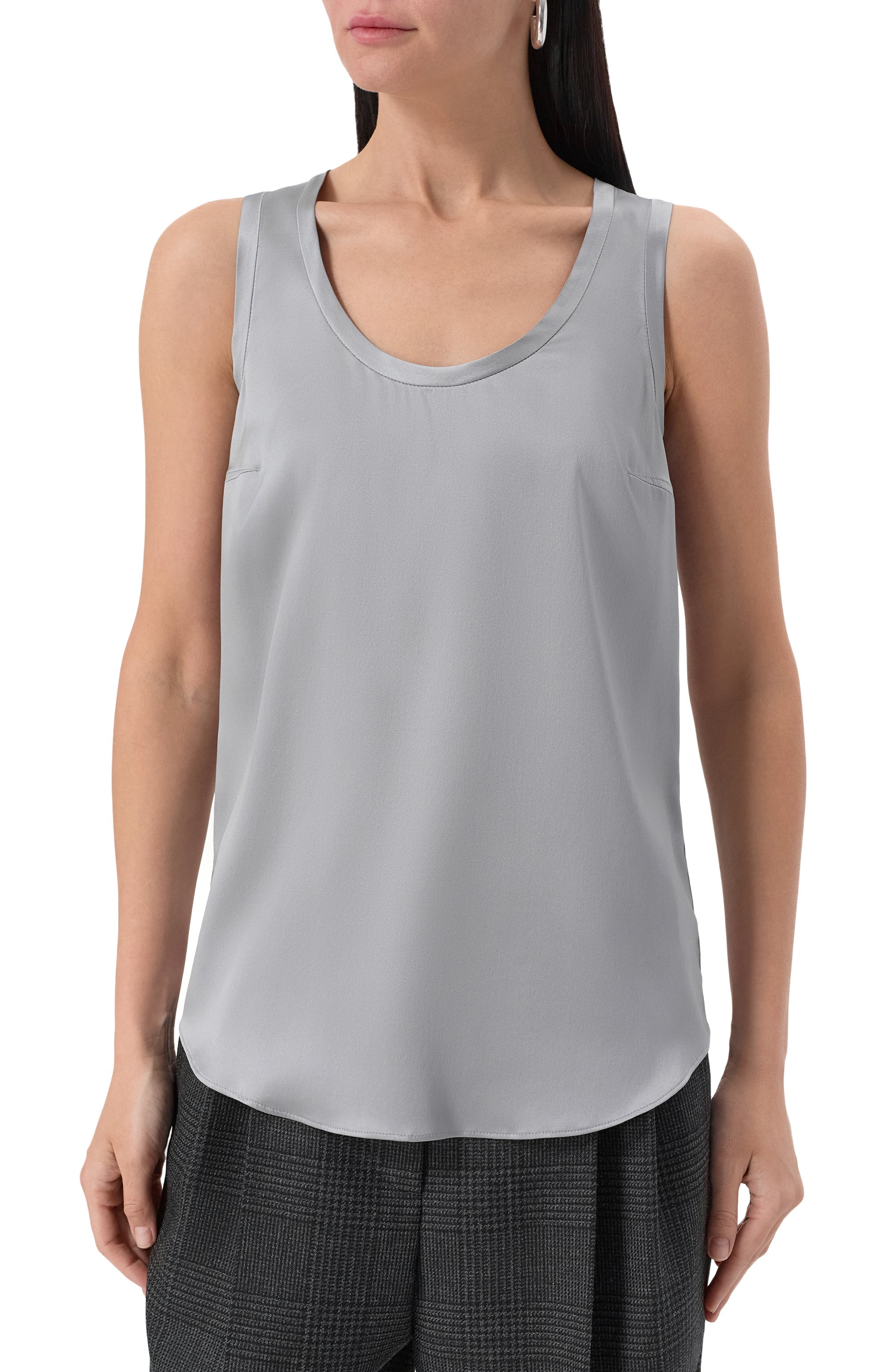 Атласный топ BRUNELLO CUCINELLI, арт. MPC59E0600, фото 3