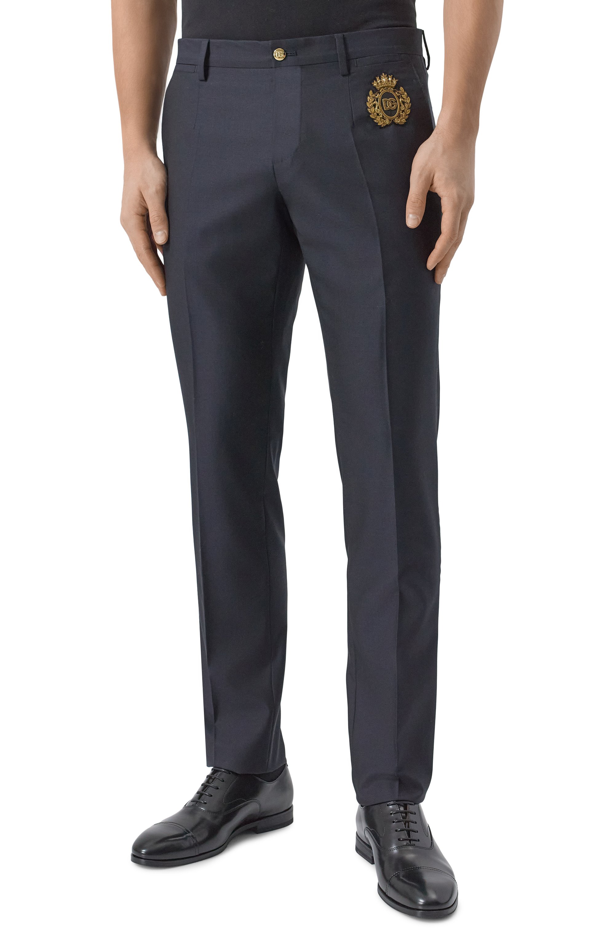 Брюки из шерсти и шелка DOLCE & GABBANA, арт. GY5UMZ/FU3H1, фото 3