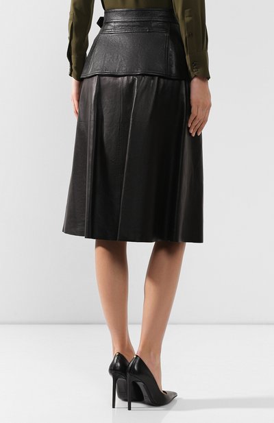 Кожаная юбка ALEXANDER MCQUEEN, арт. 594838/Q5ACQ, фото 4