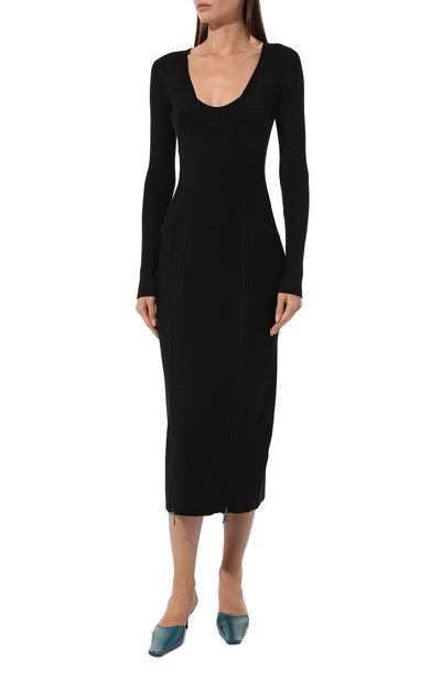 Платье PATRIZIA PEPE черного цвета по цене 42400 руб., арт. 8A1167_K9O3A, фото 3 Платье PATRIZIA PEPE, арт. 8A1167_K9O3A, фото 3