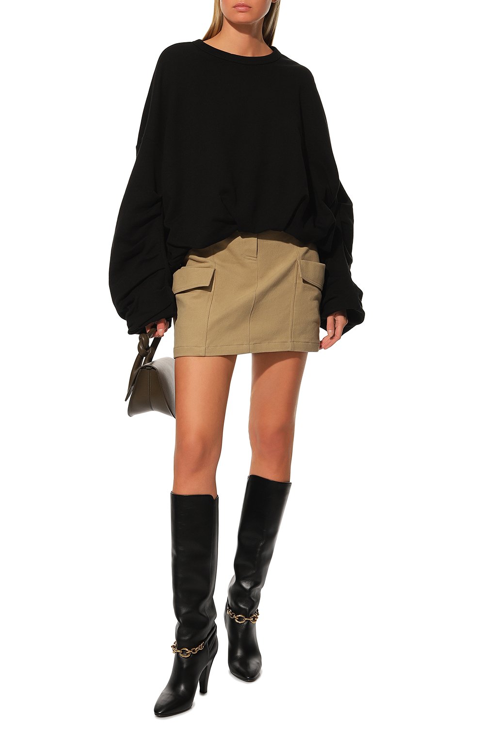 Хлопковый свитшот DRIES VAN NOTEN черного цвета по цене 49200 руб., арт. 222-031131-5611, фото 2 Хлопковый свитшот DRIES VAN NOTEN, арт. 222-031131-5611, фото 2