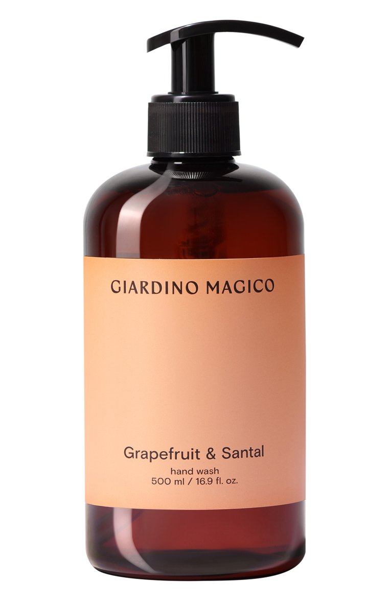 Жидкое мыло для рук grapefruit & santal (500ml) GIARDINO MAGICO бесцветного цвета, арт. 4640200321602 | Фото 1 (Назнач�ение: Для рук; Косметика кросс-кт: Уход У; Региональные ограничения белый список (Axapta Mercury): Не проставлено; Тип продукта: Мыло; Нос: Не проставлено)