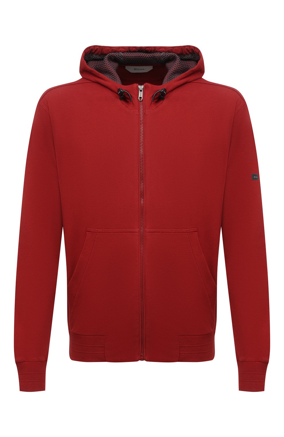 Хлопковая толстовка ZEGNA красного цвета по цене 49950 руб., арт. VW413/ZZ813, фото 1 Хлопковая толстовка ZEGNA, арт. VW413/ZZ813, фото 1