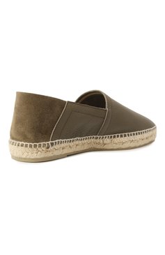 Мужские кожаные эспадрильи polo CASTANER хаки цвета, арт. P0L0/249 | Фото 5 (Нос: Не проставлено; Материал внешний: Натуральная кожа; Материал внутренний: Натуральная кожа)