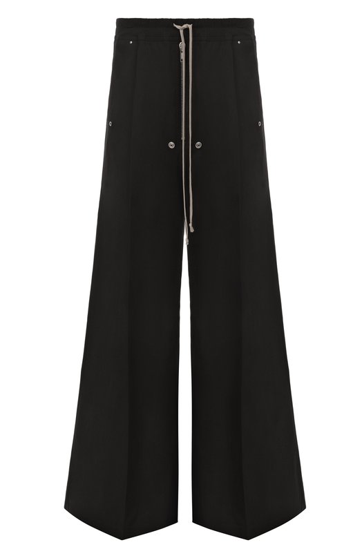 Хлопковые брюки Rick Owens RU02E1366/TE Чёрный RU02E1366/TE
