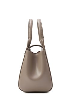 Женская сумка the turnlock tote bag MARC JACOBS (THE) серого цвета, арт. 2F4HCR015H04 | Фото 4 (Ремень/цепочка: На ремешке; Материал: Натуральная кожа; Размер: mini; Автоматизация состава: Проставлено; Автоматизация ТО: Проставлено)