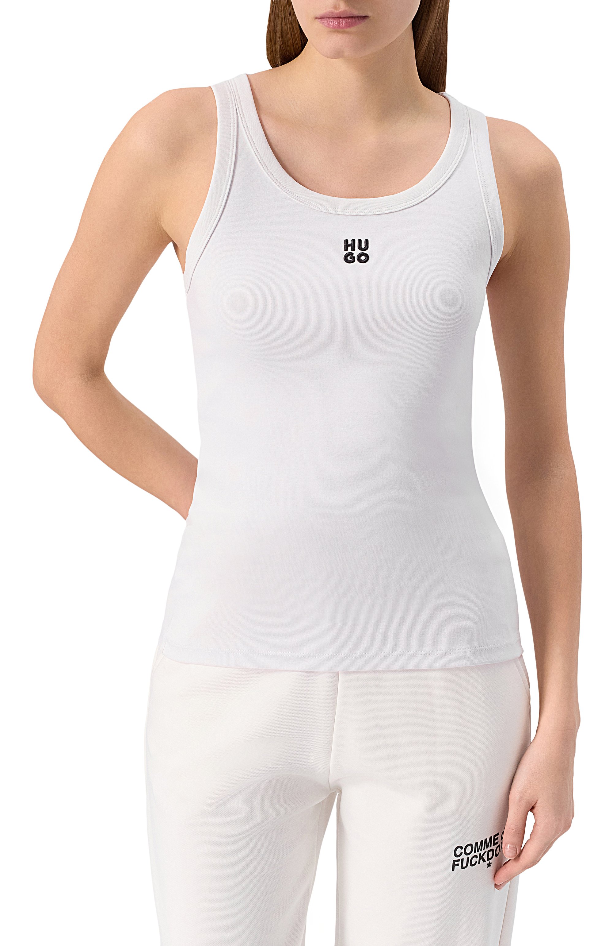 Хлопковая майка HUGO, арт. 50514489, фото 3