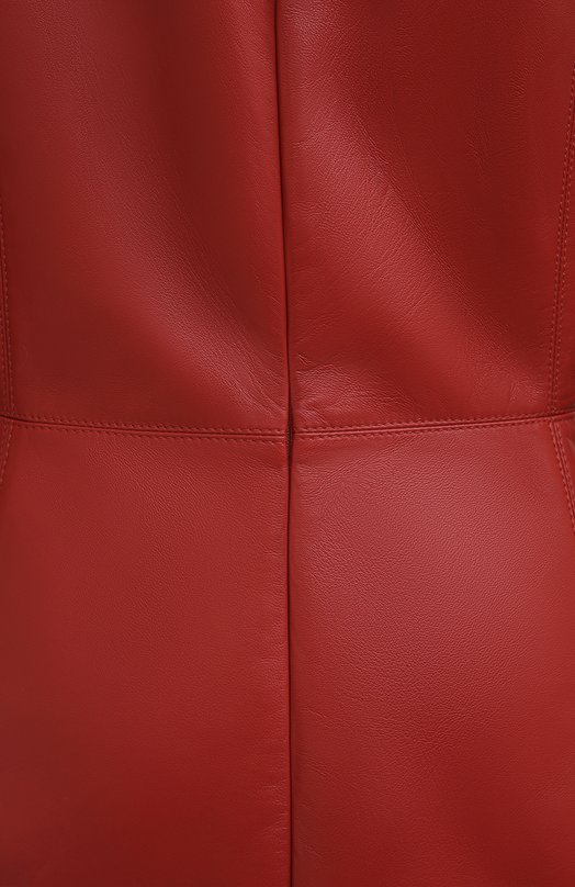 Кожаное платье Oscar de la Renta Коричневый, фото 5