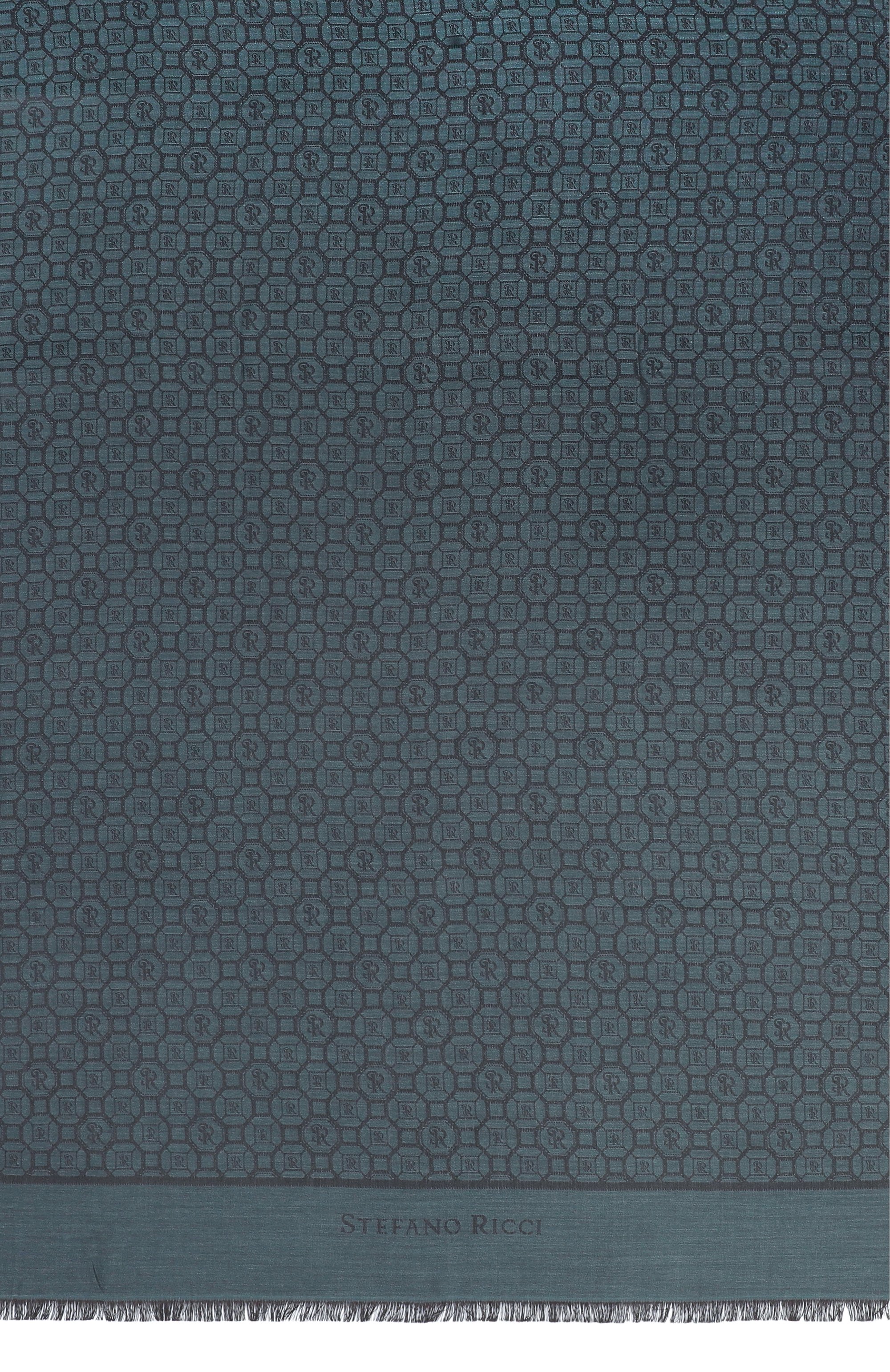 Шарф из шелка и кашемира STEFANO RICCI темно-зеленого цвета по цене 61450 руб., арт. MWA4300020/7442, фото 4 Шарф из шелка и кашемира STEFANO RICCI, арт. MWA4300020/7442, фото 4