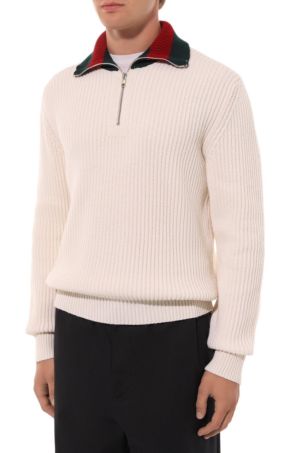 Шерстяной свитер GUCCI белого цвета по цене 176500 руб., арт. 770440/XKDNE, фото 3 Шерстяной свитер GUCCI, арт. 770440/XKDNE, фото 3