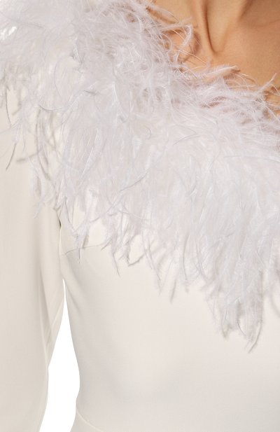 Платье с отделкой перьями ALINE, арт. AL22FW150605, фото 5