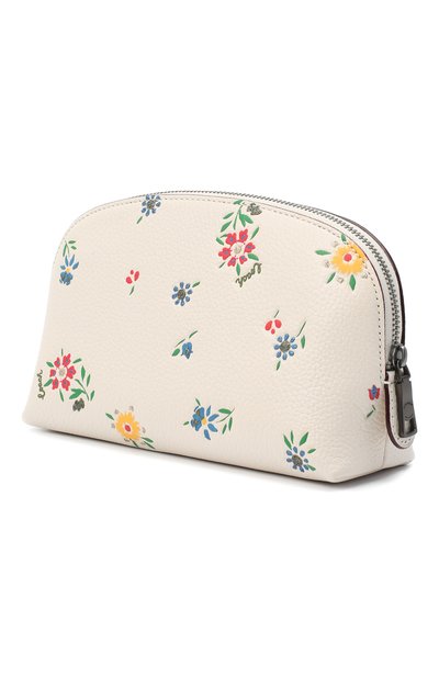 Кожаная косметичка COACH белого цвета по цене 11950 руб., арт. 1084, фото 2 Кожаная косметичка COACH, арт. 1084, фото 2