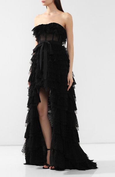 Платье из смеси хлопка и вискозы ZUHAIR MURAD черного цвета по цене 387500 руб., арт. DRS19041/LABL004, фото 3 Платье из смеси хлопка и вискозы ZUHAIR MURAD, арт. DRS19041/LABL004, фото 3