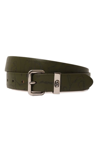 Мужской кожаный ремень ALEXANDER MCQUEEN, арт. 647261/1AAQ4