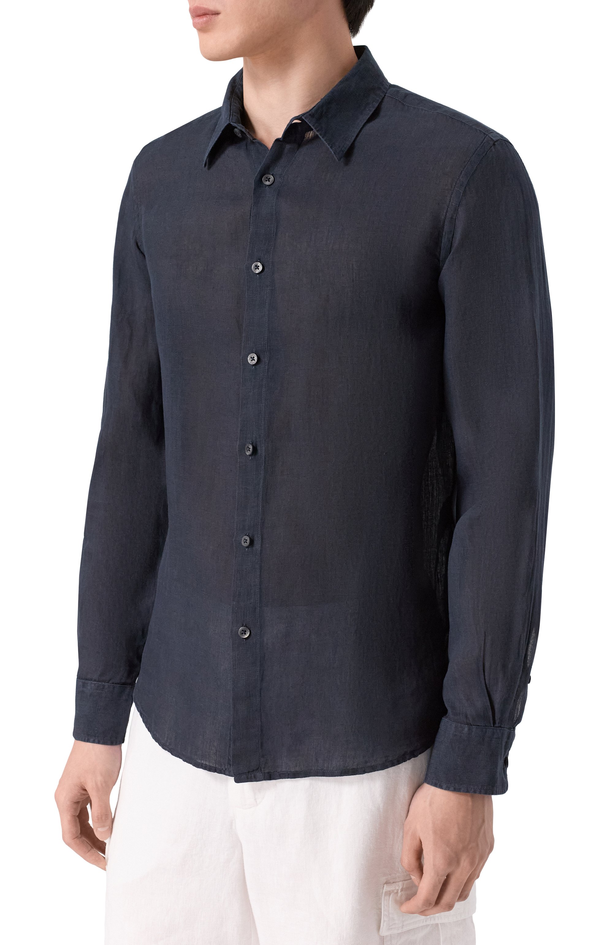 Льняная рубашка 120% LINO, арт. 33ALIM1PKA/0115/000, фото 3