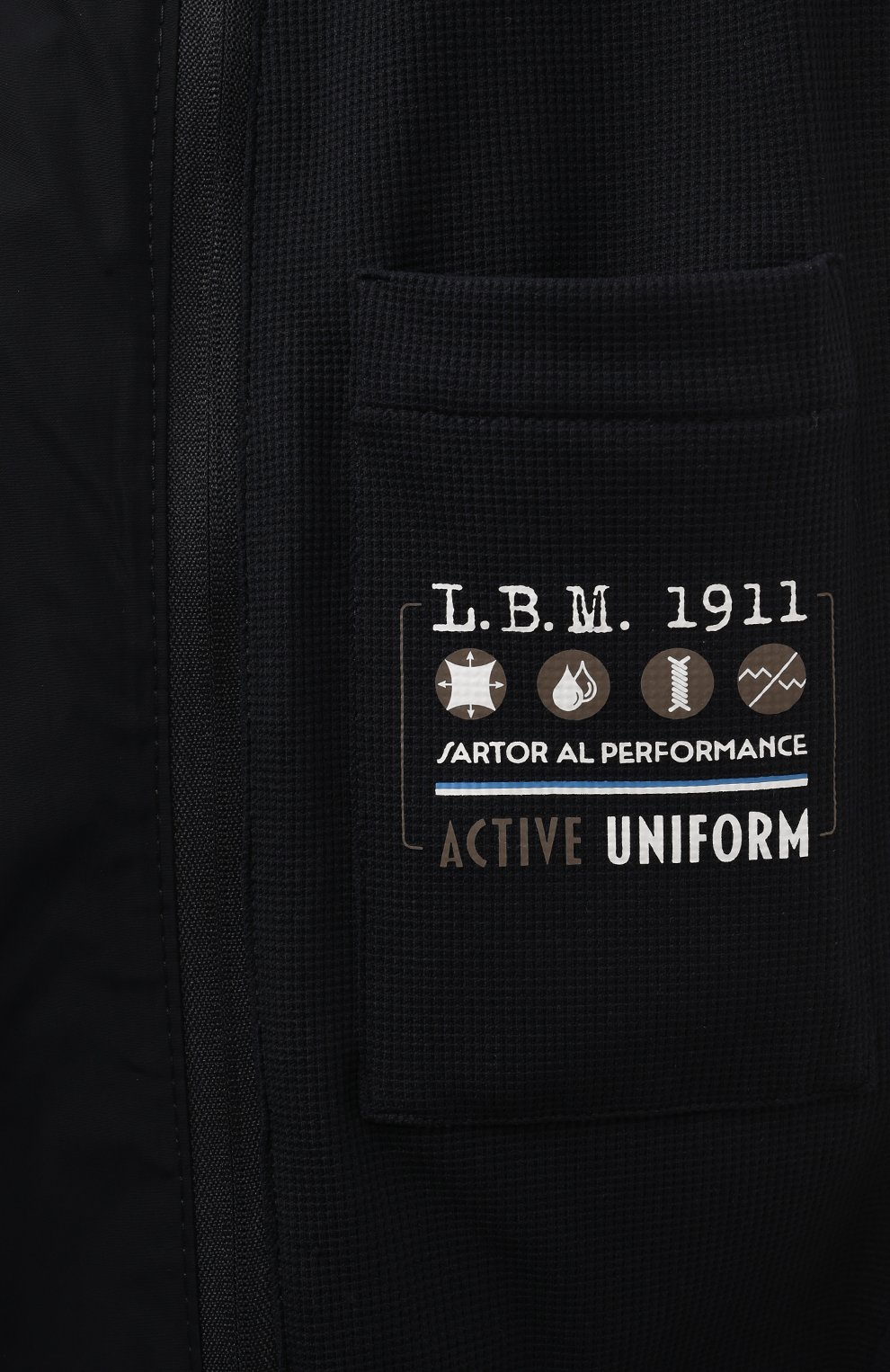 Однобортный пиджак L.B.M. 1911 темно-синего цвета по цене 113000 руб., арт. 2846/25204, фото 8 Однобортный пиджак L.B.M. 1911, арт. 2846/25204, фото 8