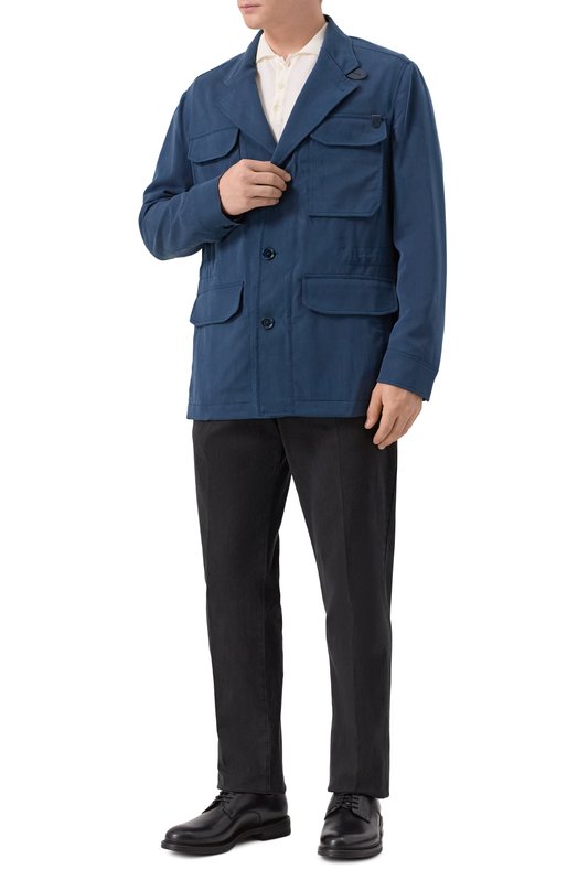 Шелковая куртка Brioni SGQQ0L/PC495 Синий  SGQQ0L/PC495 Фото 2