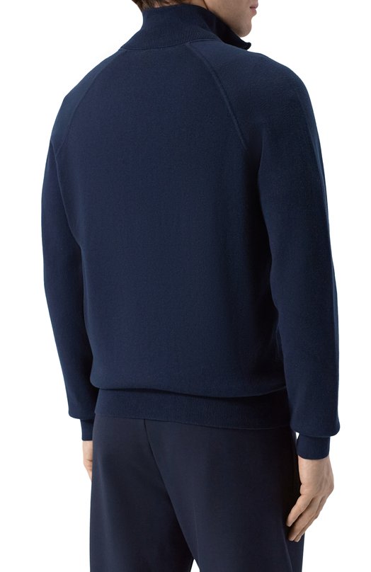 Кардиган из хлопка и шерсти BOSS 50543150 Синий  50543150 Фото 4