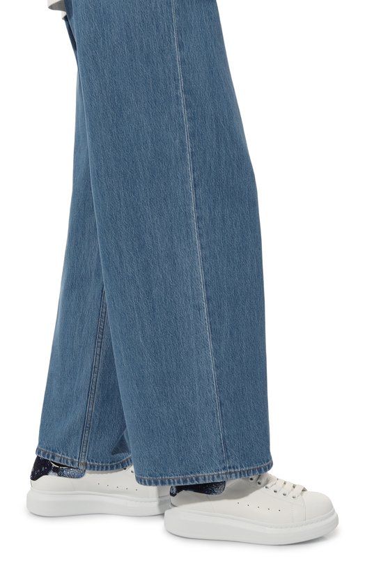 Кожаные кеды Oversized Alexander McQueen 742727/WIDJF Белый  742727/WIDJF Фото 3
