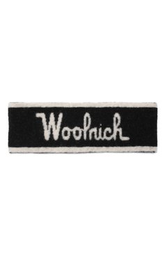 Женская шерстяная повязка на голову WOOLRICH черного цвета, арт. CFWWAC0109FR/UF0099 | Фото 1 (Материал: Текстиль, Шерсть; Женское Кросс-КТ: Шапка-тюрбан; Материал сплава: Проставлено; Нос: Не проставлено)