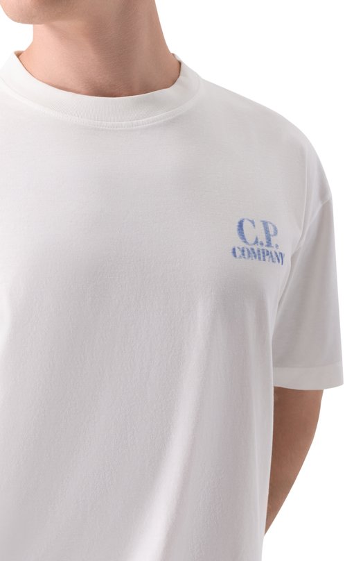 Хлопковая футболка C.P. Company 20CMTS143A/110579W Белый  20CMTS143A/110579W Фото 5