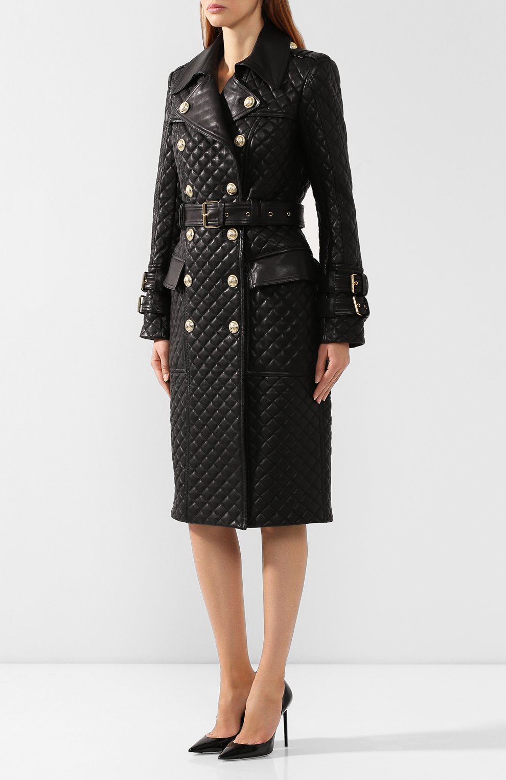 Кожаное пальто BALMAIN, арт. SF18910/L069, фото 3