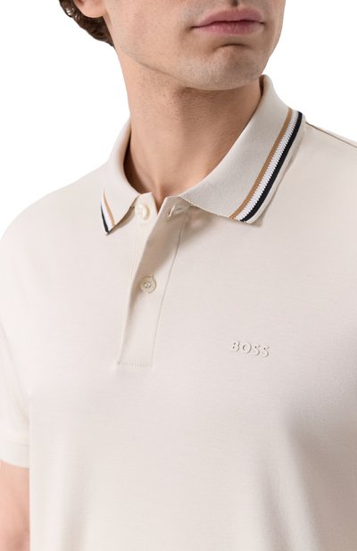 Хлопковое поло BOSS, арт. 50469360, фото 5