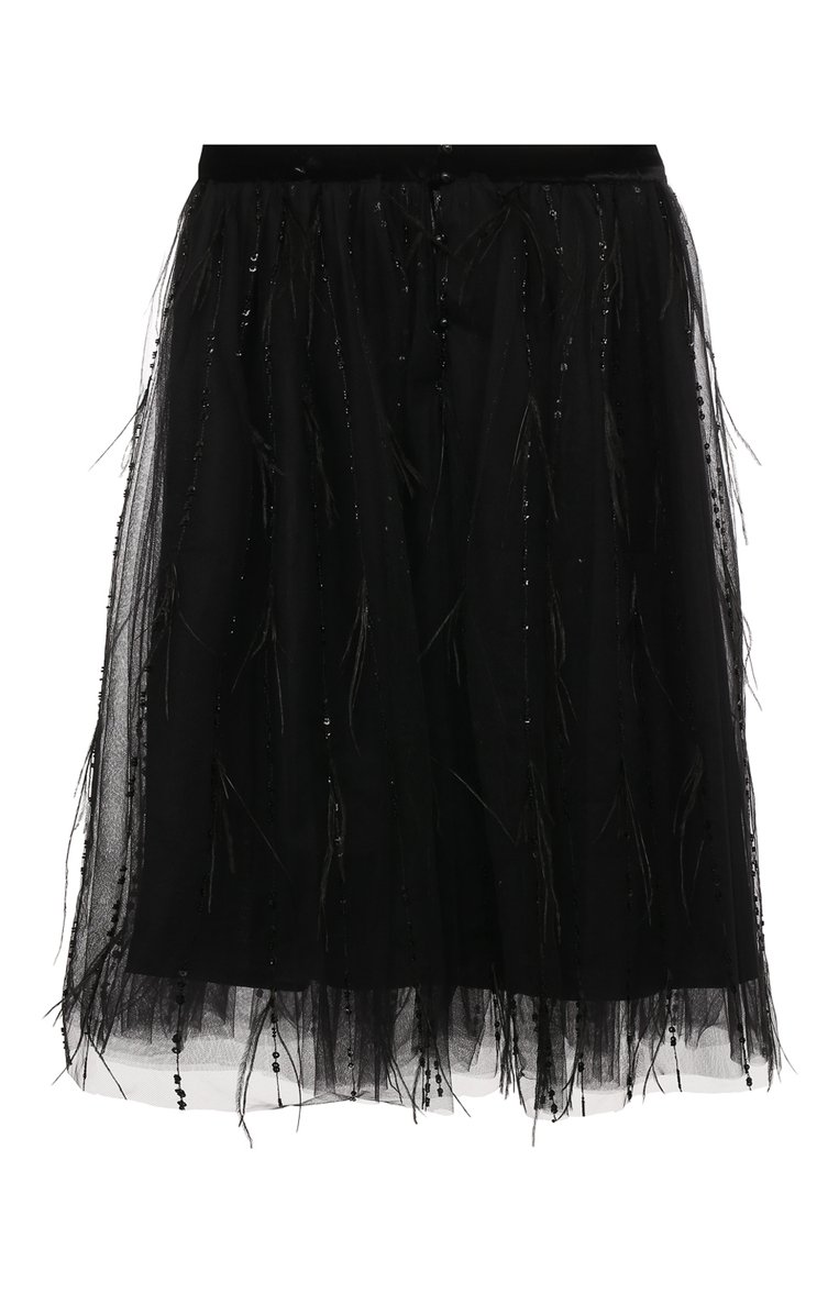 Детская юбка DESIGNERS CAT черного цвета, арт. 100000K01001271/KIKN0S SKIRT/14A-16A | Фото 2 (Материал внешний: Синтетический материал; Нос: Не проставлено; Материал подклада: Хлопок; Случай: Вечерний; Ростовка одежда: 16 лет | 164 см)