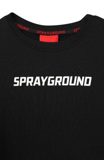 Хлопковая футболка SPRAYGROUND, арт. SPY1565BLK/SHARK SH0RT 0VER T-SHIRT BLK, фото 3