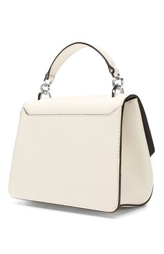 Женская сумка madeline JIMMY CHOO белого цвета, арт. MADELINE T0PHANDLE/S/YTL | Фото 3 (Размер: mini; Ремень/цепочка: На ремешке; Материал: Натуральная кожа; Сумки-технические: Сумки top-handle, Сумки через плечо; Материал сплава: Проставлено; Драгоценные камни: Проставлено)