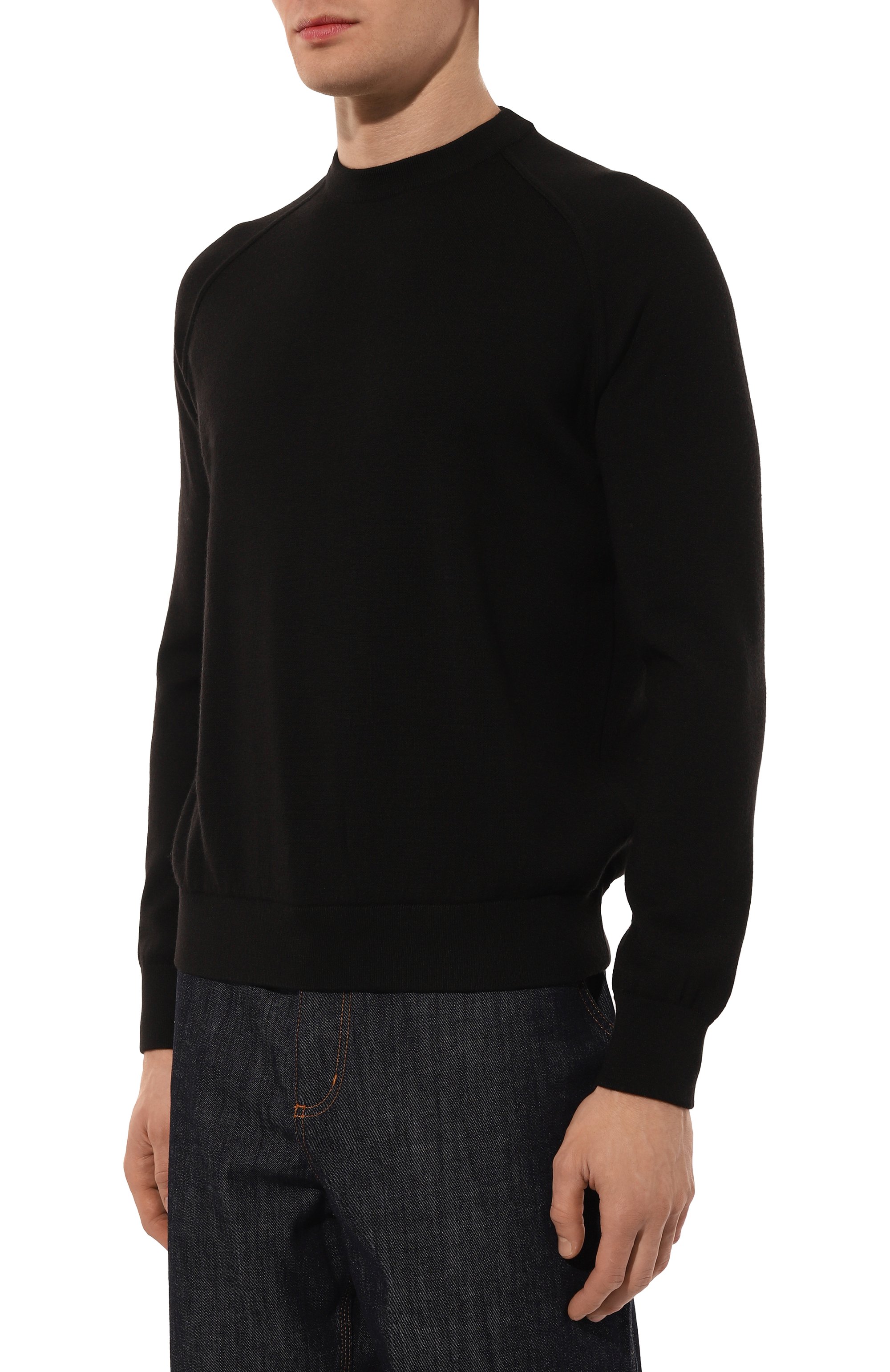 Джемпер из шерсти и шелка ZILLI черного цвета по цене 142000 руб., арт. KRNR01M0240VDBL00, фото 3 Джемпер из шерсти и шелка ZILLI, арт. KRNR01M0240VDBL00, фото 3