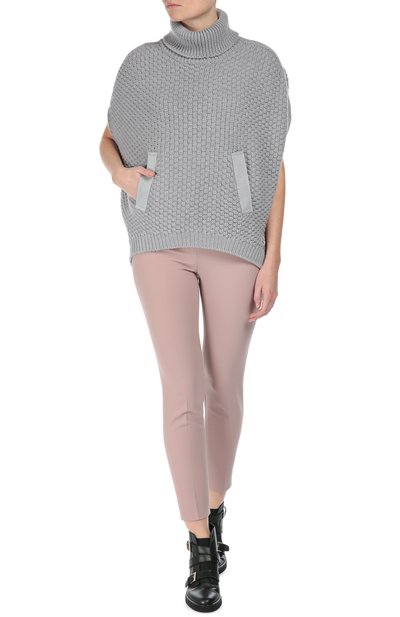 Свитер свободного кроя с укороченным рукавом и карманами MONCLER, арт. B2-093-00818-00-03510, фото 2