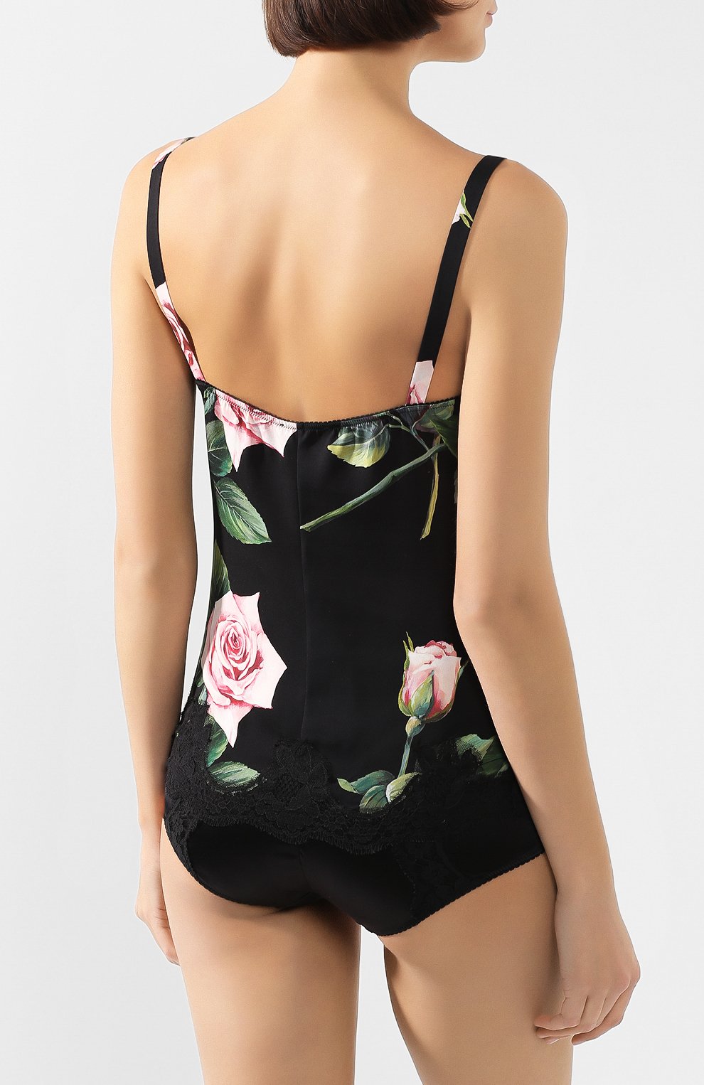 Шелковая майка DOLCE & GABBANA черного цвета по цене 59950 руб., арт. 07A00T/FSAZD, фото 4 Шелковая майка DOLCE & GABBANA, арт. 07A00T/FSAZD, фото 4