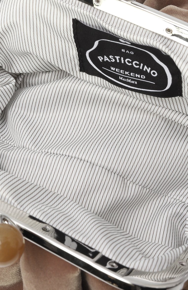 Женская сумка vespa pasticcino small WEEKEND MAX MARA светло-коричневого цвета, арт. VESPA | Фото 5 (Материал: Текстиль; Ремень/цепочка: На ремешке; Размер: small)