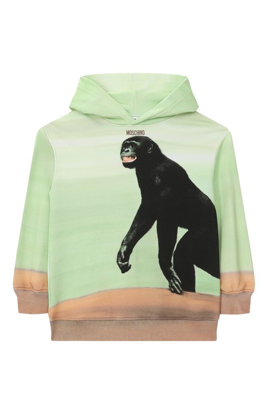 

Хлопковое худи Moschino, Зелёный