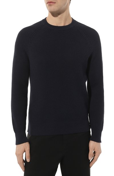 Хлопковый джемпер BRUNELLO CUCINELLI темно-синего цвета по цене 99500 руб., арт. M2W70B2286, фото 3 Хлопковый джемпер BRUNELLO CUCINELLI, арт. M2W70B2286, фото 3