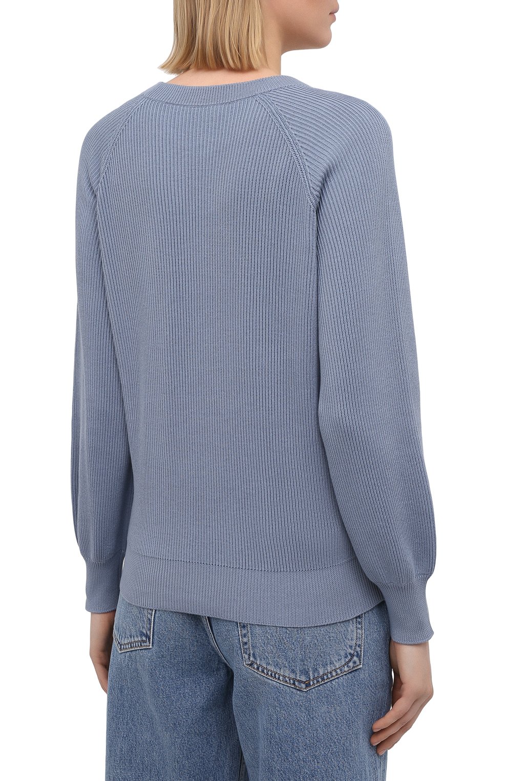 Хлопковый пуловер BRUNELLO CUCINELLI, арт. M19197400, фото 4